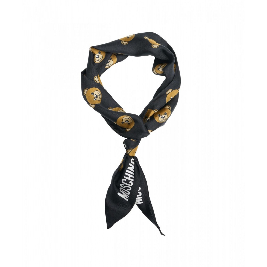 Foulard di seta con motivo nero