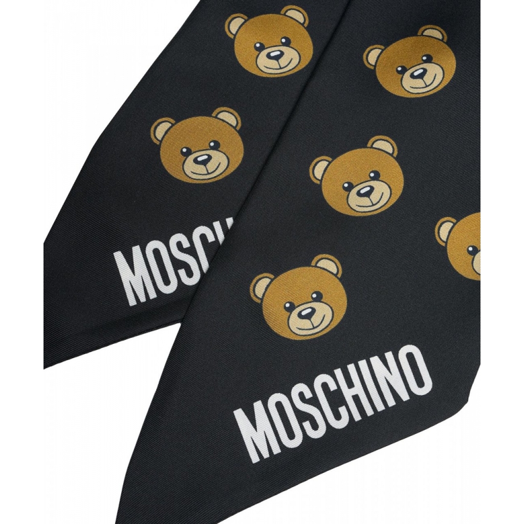 Foulard di seta con motivo nero