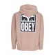 felpa cappuccio uomo eyes icon hood premium fleece WARM TAUPE