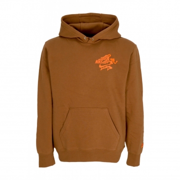 felpa cappuccio uomo club nvlty hoodie LT BRITISH TAN/SAFETY ORANGE