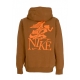 felpa cappuccio uomo club nvlty hoodie LT BRITISH TAN/SAFETY ORANGE