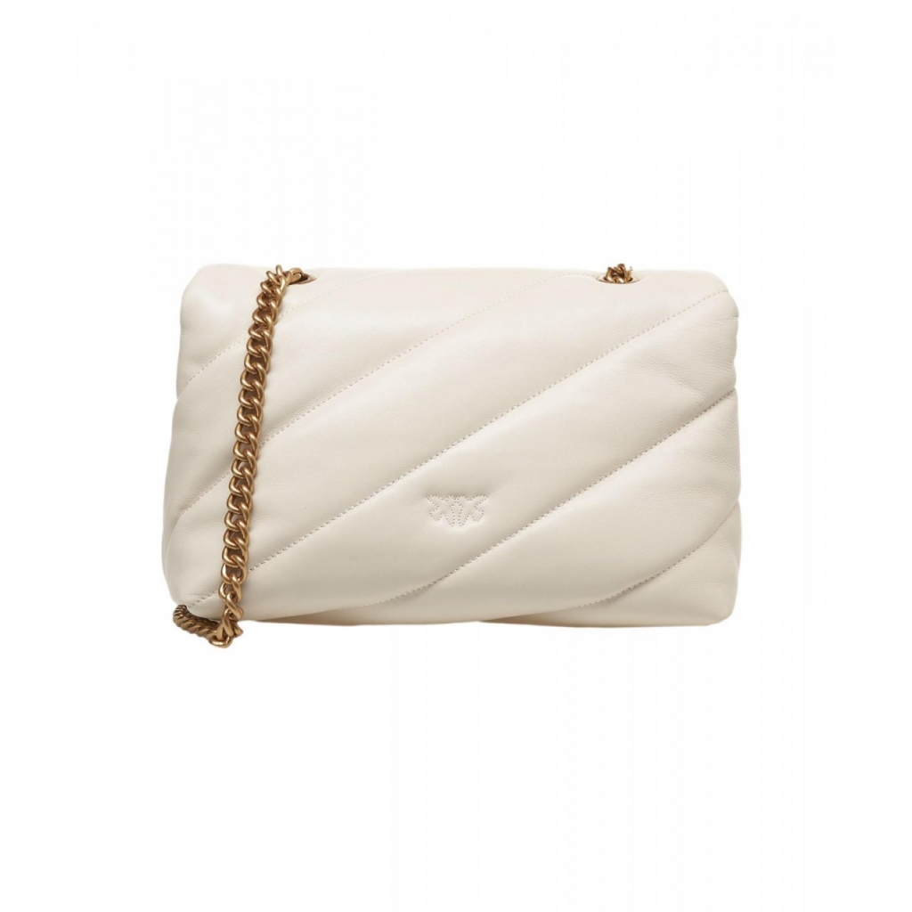 Borsa a spalla trapuntata Classic Love Bag bianco