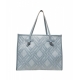 Shopper in tessuto jacquard Marcella azzurro