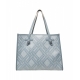 Shopper in tessuto jacquard Marcella azzurro