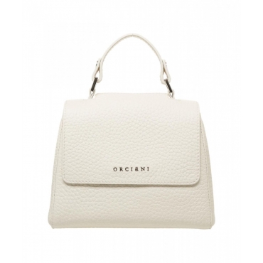 Borsa in pelle Sveva Soft Mini bianco