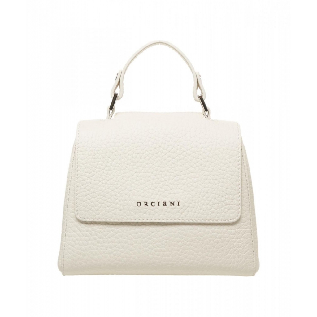 Borsa in pelle Sveva Soft Mini bianco