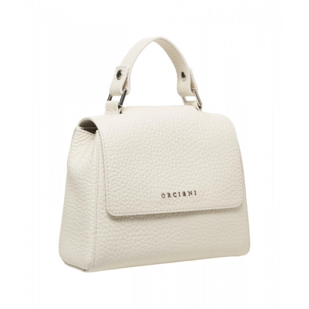 Borsa in pelle Sveva Soft Mini bianco