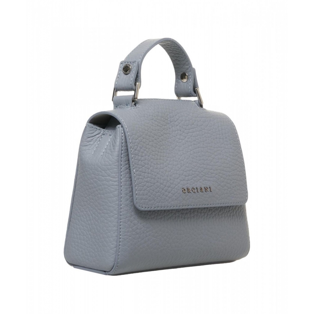 Borsa in pelle Sveva Soft Mini azzurro