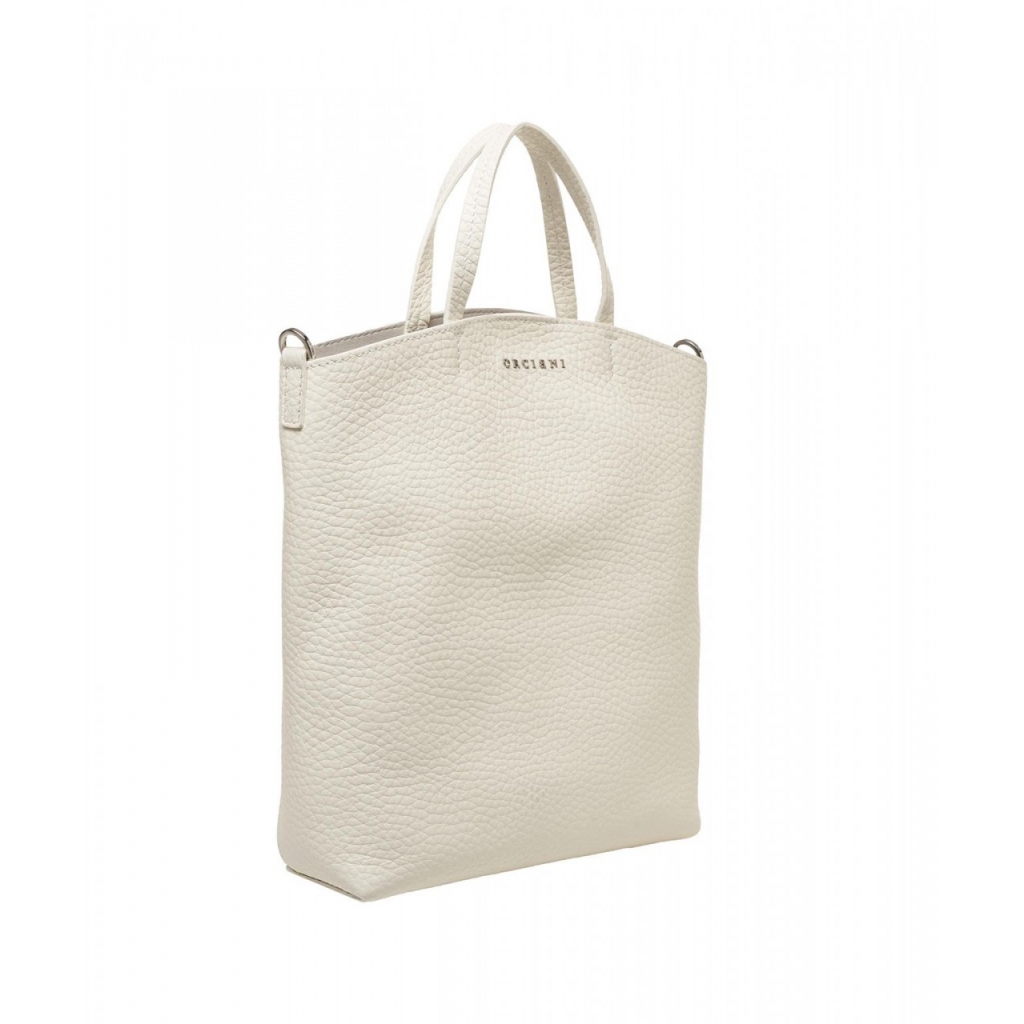 Shopper in pelle Ladylike S bianco