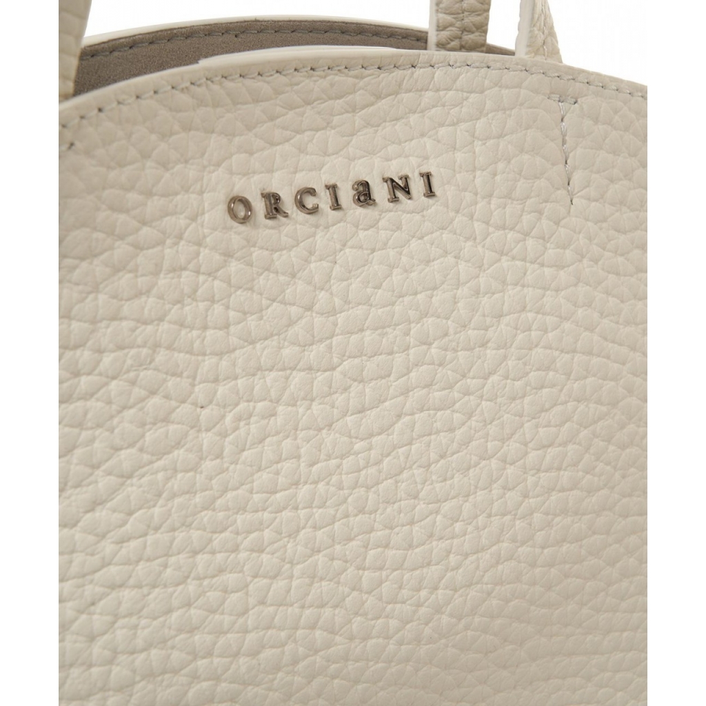 Shopper in pelle Ladylike S bianco