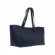 Shopper in pelle blu scuro