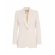 Blazer monopetto in crpe crema