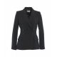 Blazer doppiopetto in crpe nero