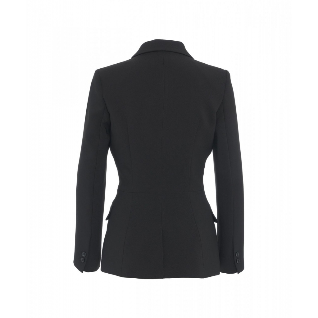 Blazer doppiopetto in crpe nero