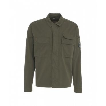 Overshirt in gabardine verde