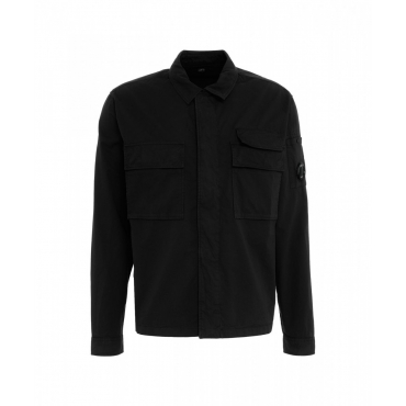 Overshirt in gabardine nero