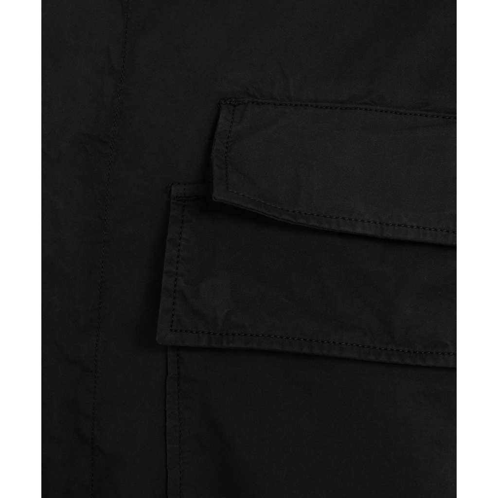 Overshirt in gabardine nero