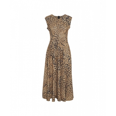 Abito maxi animalier Grace giallo