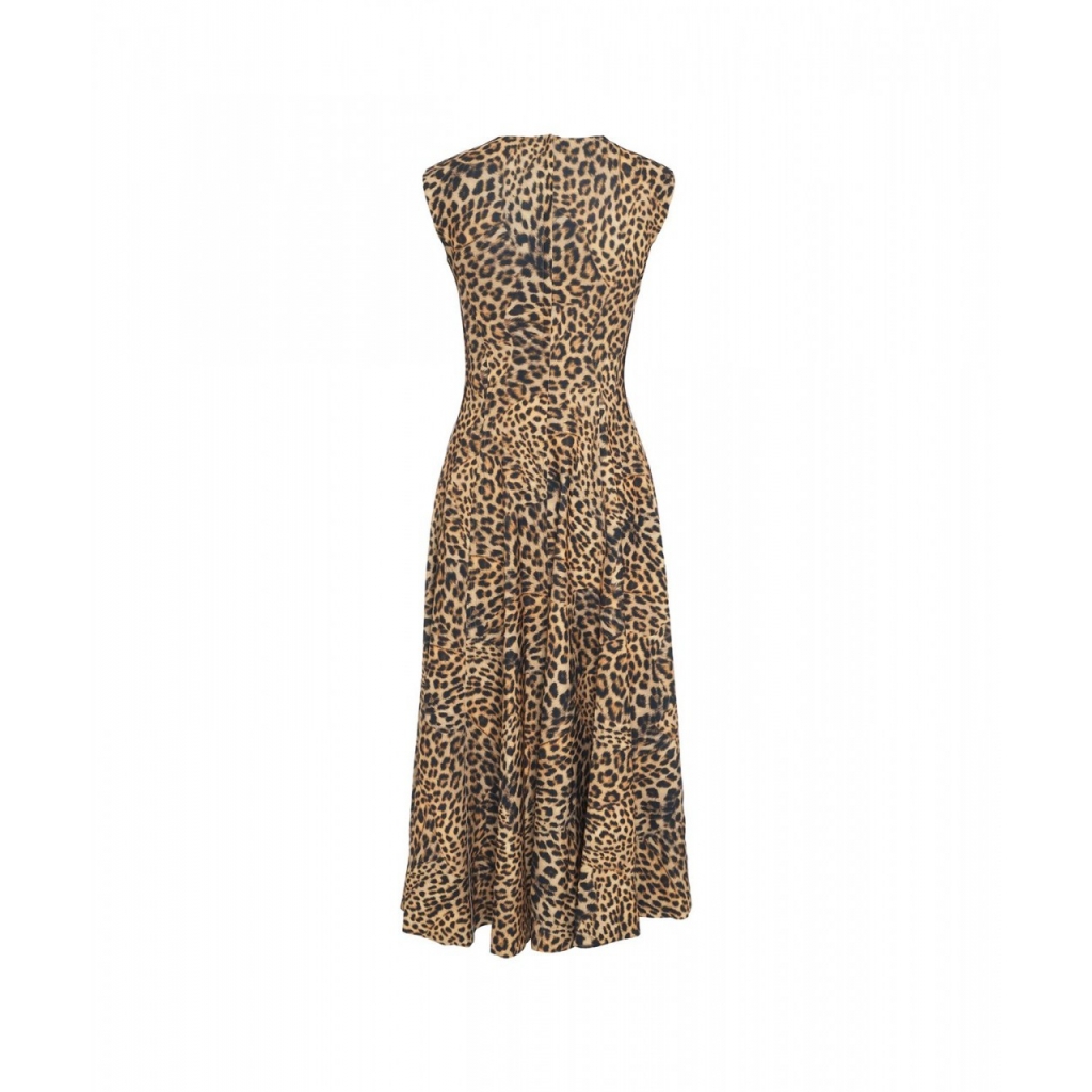 Abito maxi animalier Grace giallo