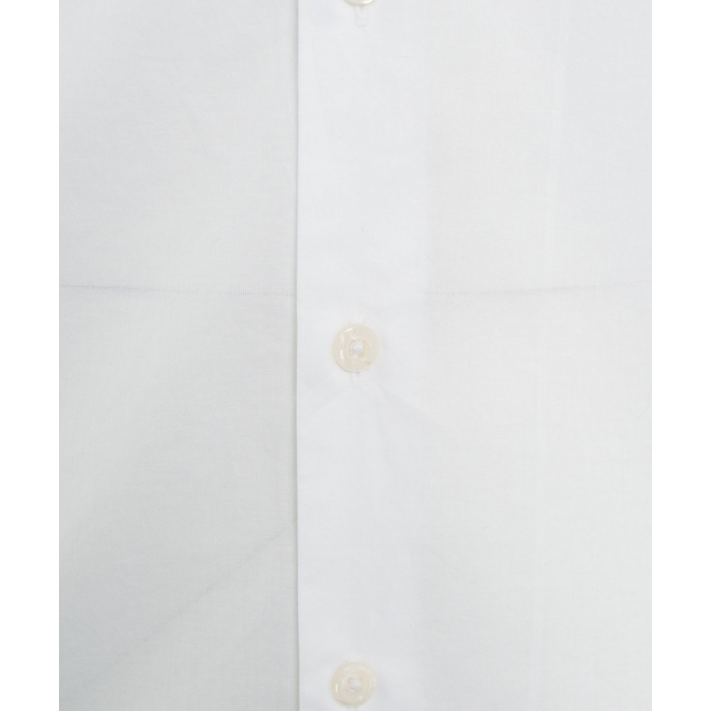 Camicia in cotone con colletto italiano bianco