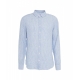 Camicia in lino blu