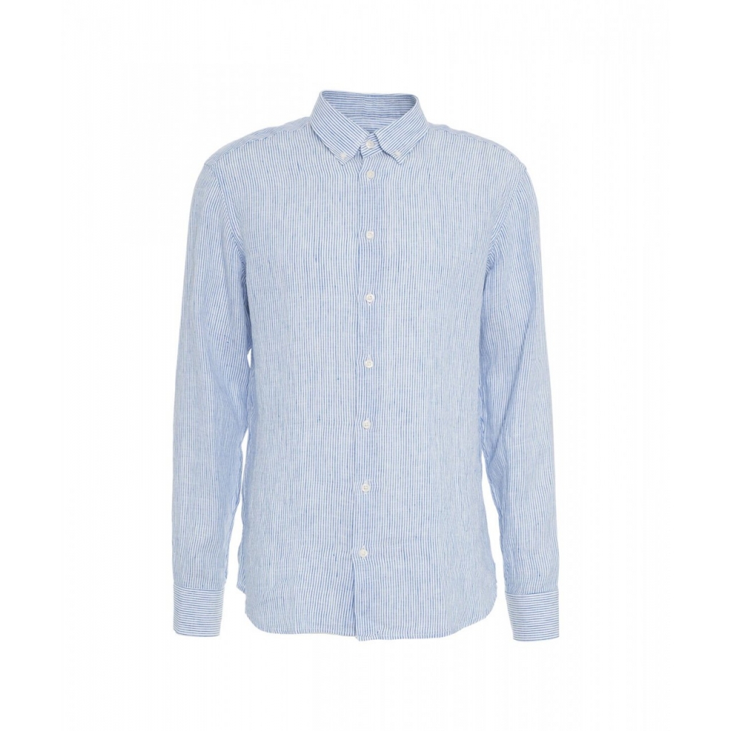 Camicia in lino blu