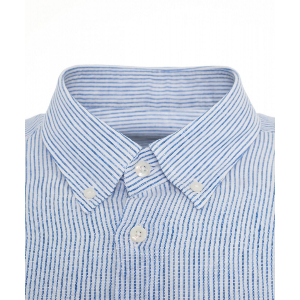 Camicia in lino blu