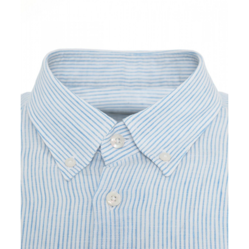 Camicia in lino azzurro