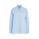 Camicia oversize in cotone azzurro