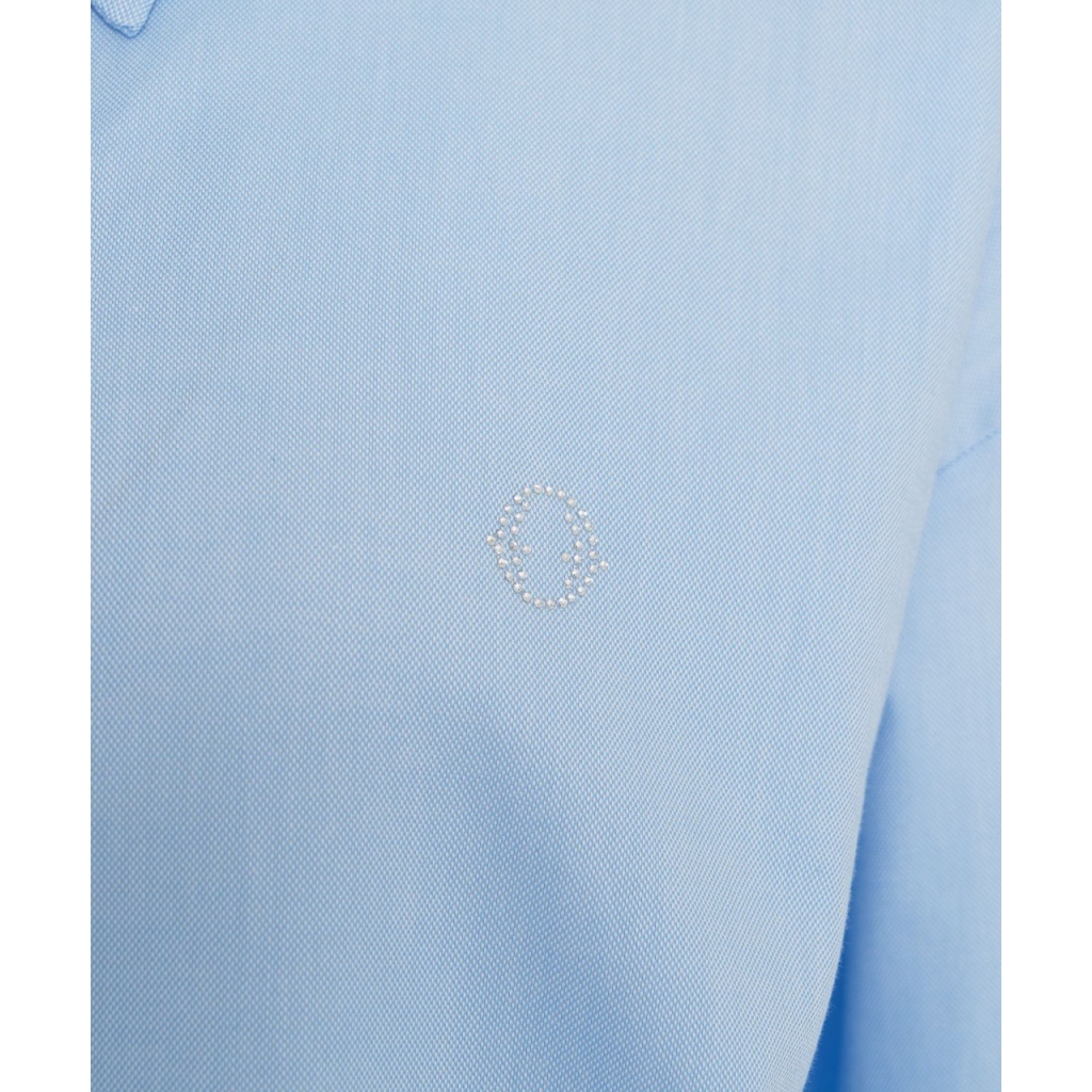 Camicia oversize in cotone azzurro