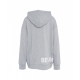 Felpa con cappuccio oversize con zip grigio