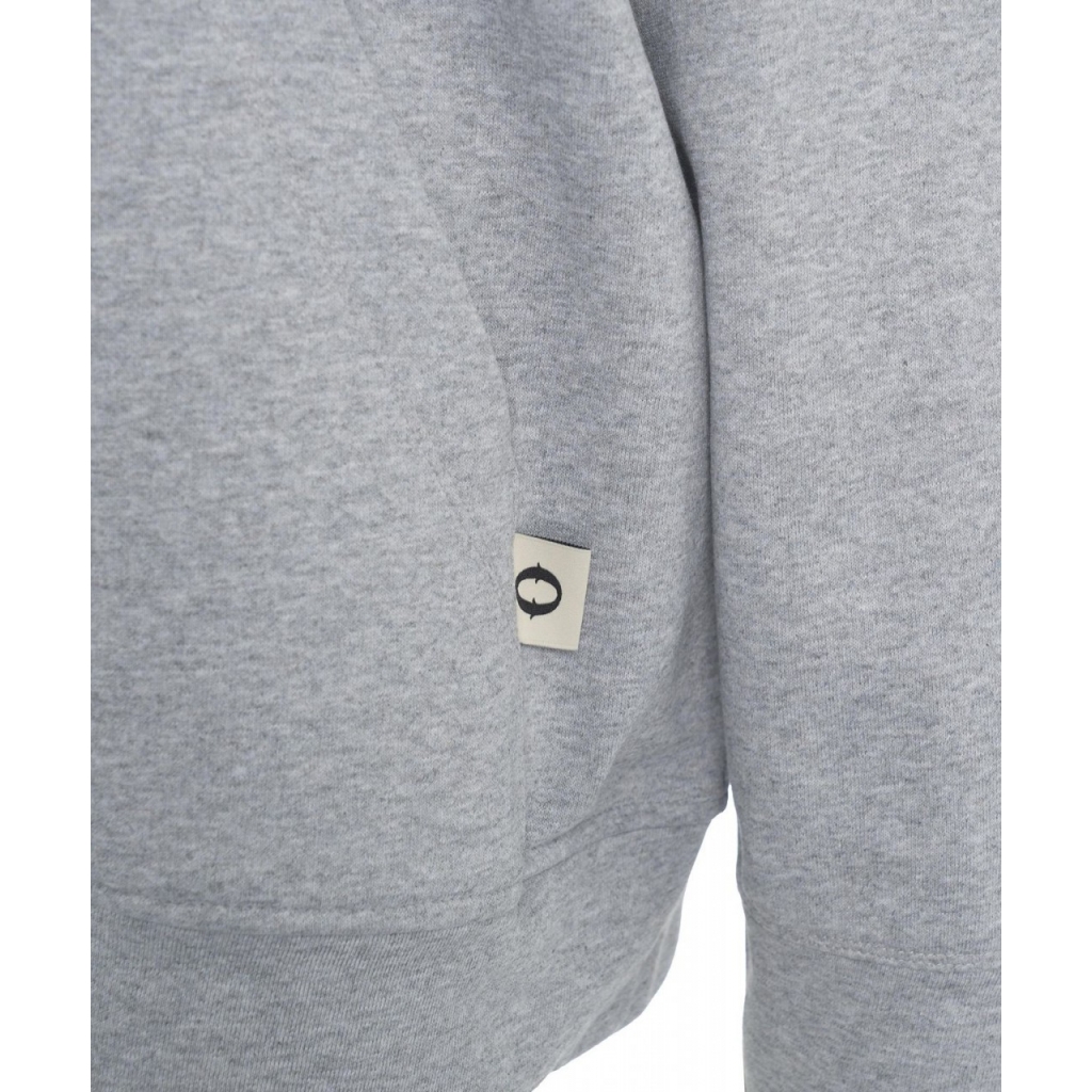 Felpa con cappuccio oversize con zip grigio