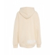 Felpa con cappuccio oversize con zip crema