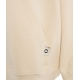 Felpa con cappuccio oversize con zip crema