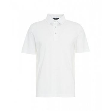 Polo in cotone bianco