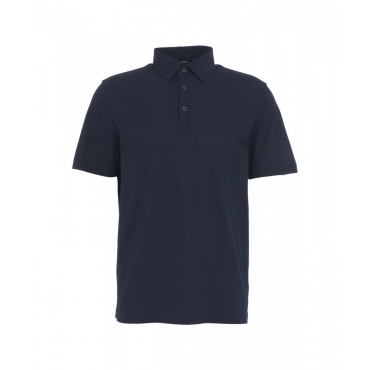 Polo in cotone blu scuro