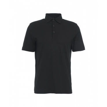 Polo in cotone nero