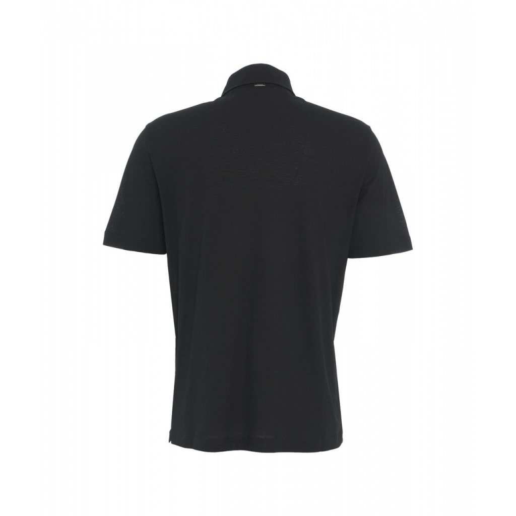 Polo in cotone nero