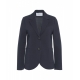 Blazer monopetto con struttura a nido dape blu scuro