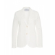 Blazer monopetto con struttura a nido dape bianco