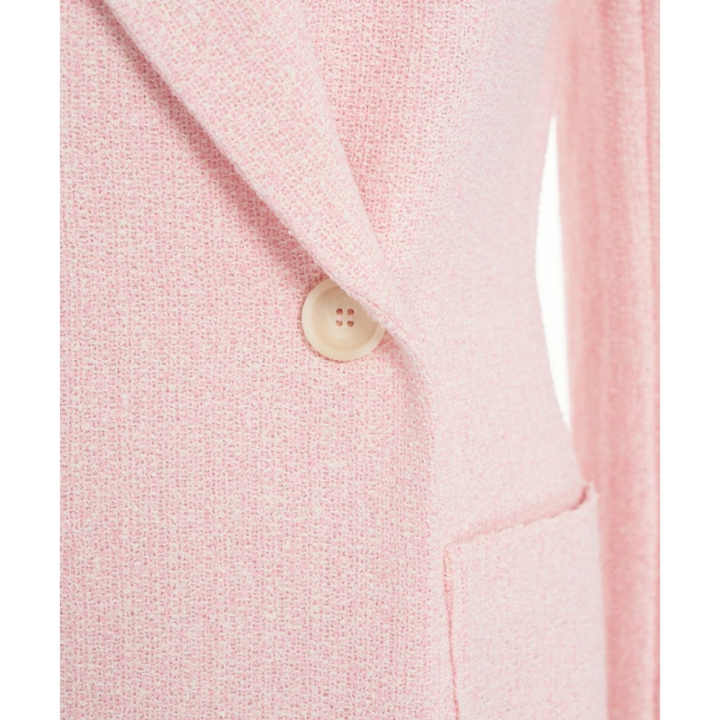 Blazer doppiopetto in fris rosa