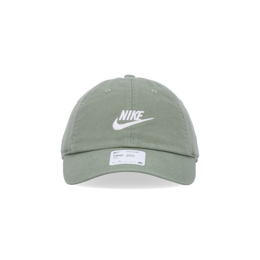 cappellino visiera curva uomo h86 futura washed OIL GREEN/WHITE