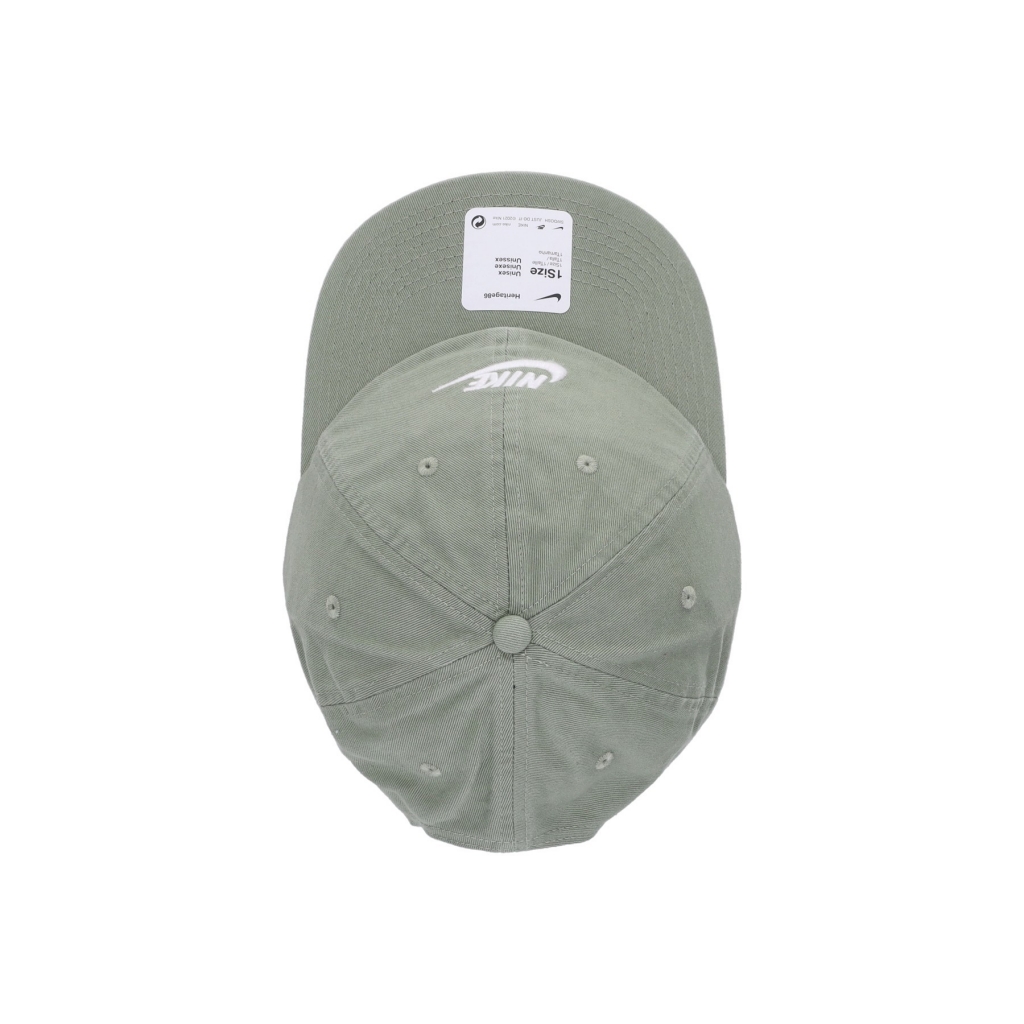 cappellino visiera curva uomo h86 futura washed OIL GREEN/WHITE