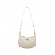 Borsa a spalla con monogramma Mini Half Moon bianco