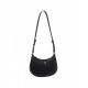 Borsa a spalla con monogramma Mini Half Moon nero