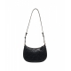 Borsa a spalla con monogramma Mini Half Moon nero