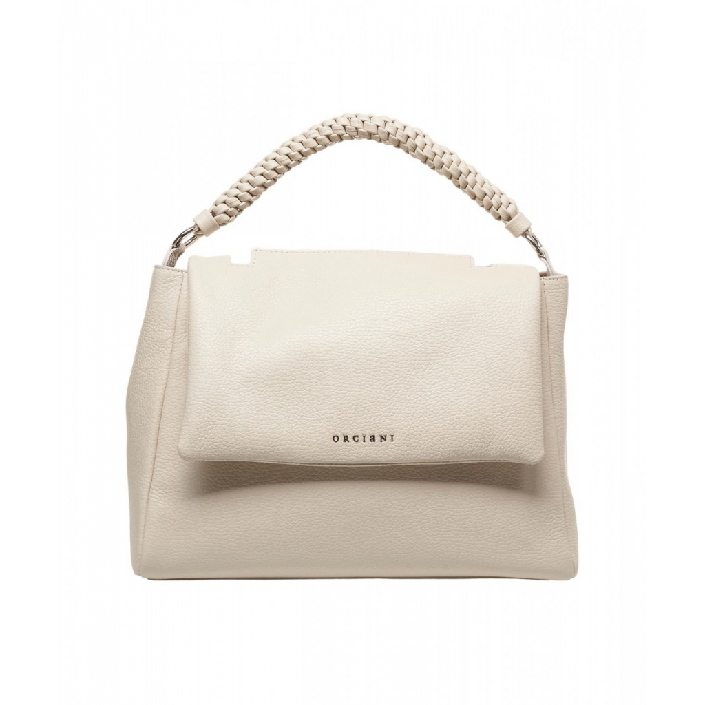 Borsa in pelle Sveva Soft Medium crema