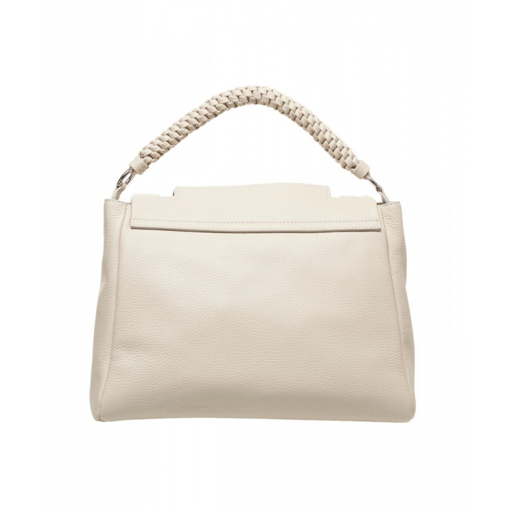 Borsa in pelle Sveva Soft Medium crema