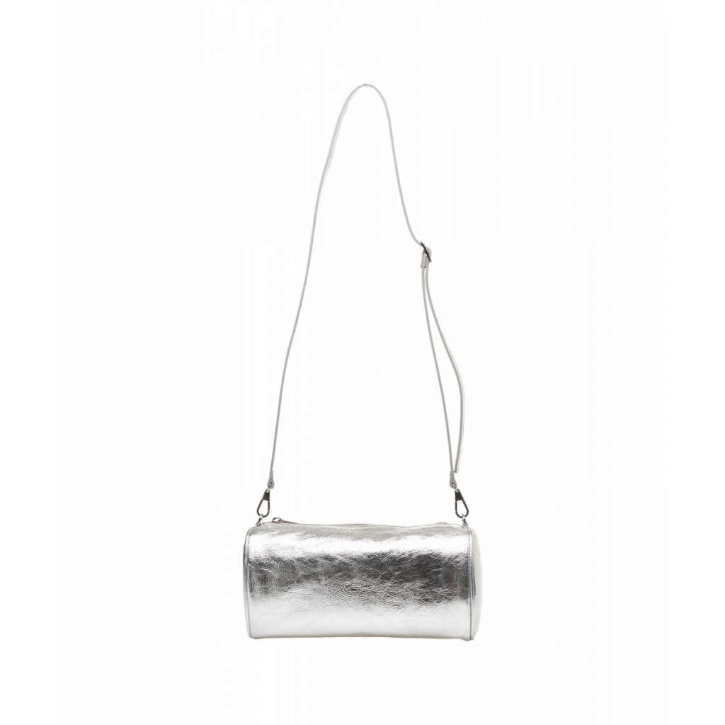 Bowling bag metallizzata argento