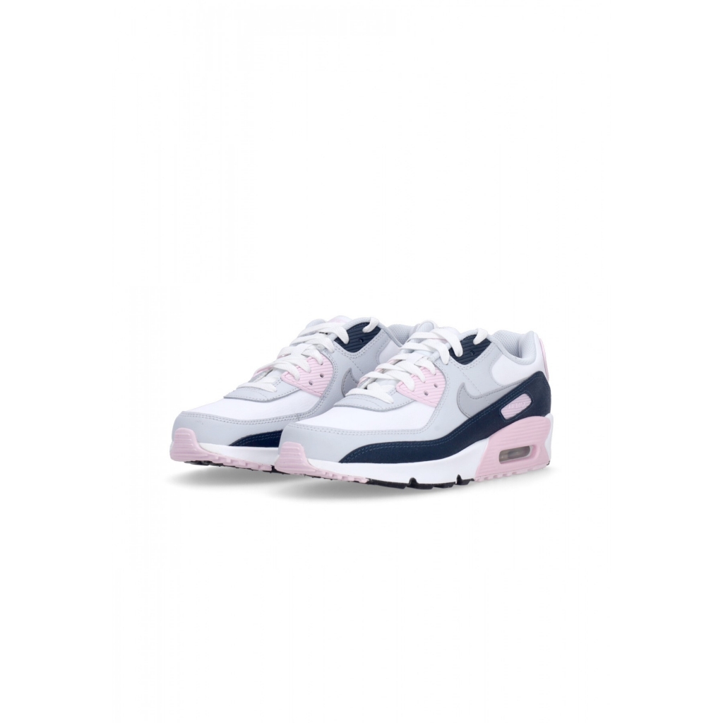 scarpa bassa ragazza air max 90 gs WHITE/WOLF GREY/PINK FOAM/ARMORY NAVY